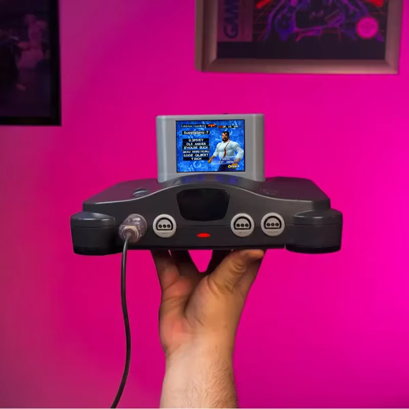 Retro Gaming Monitor - خراطيش ألعاب ريترو Pico N64 مع