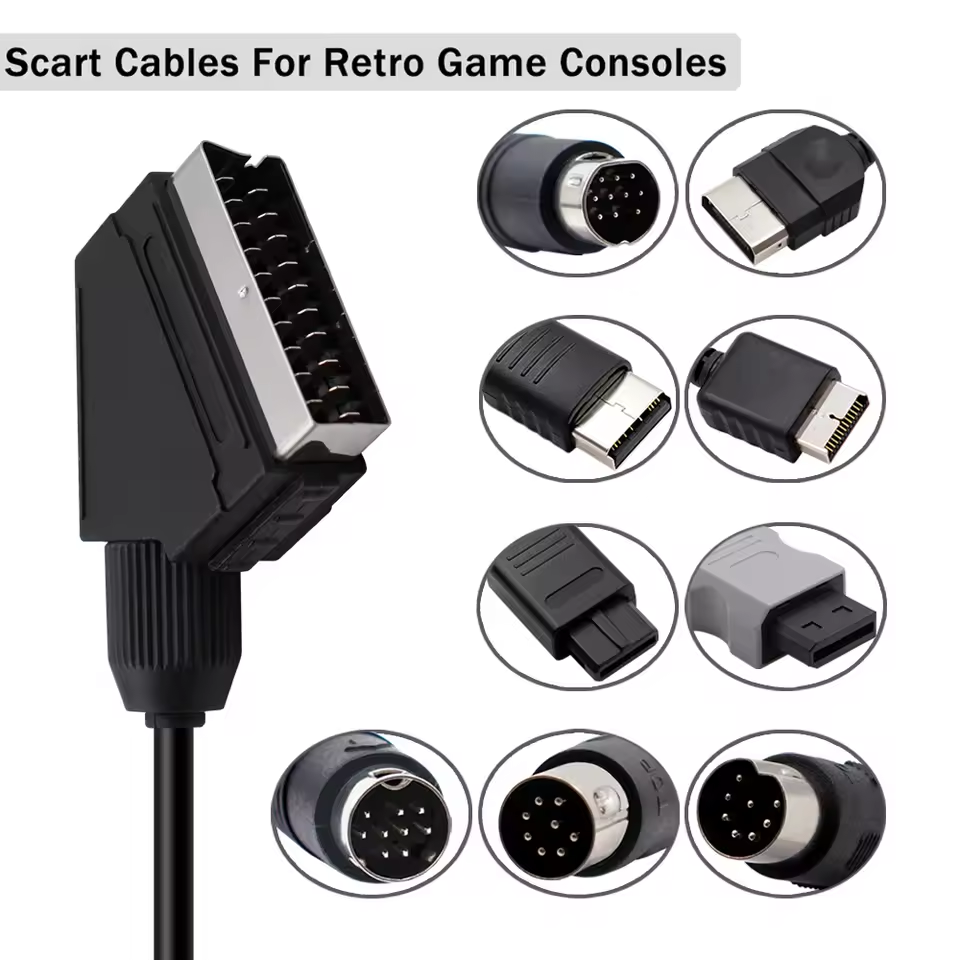 Retro Gaming Cables - كابل RGB Scart لجهاز SEGA Dreamcast