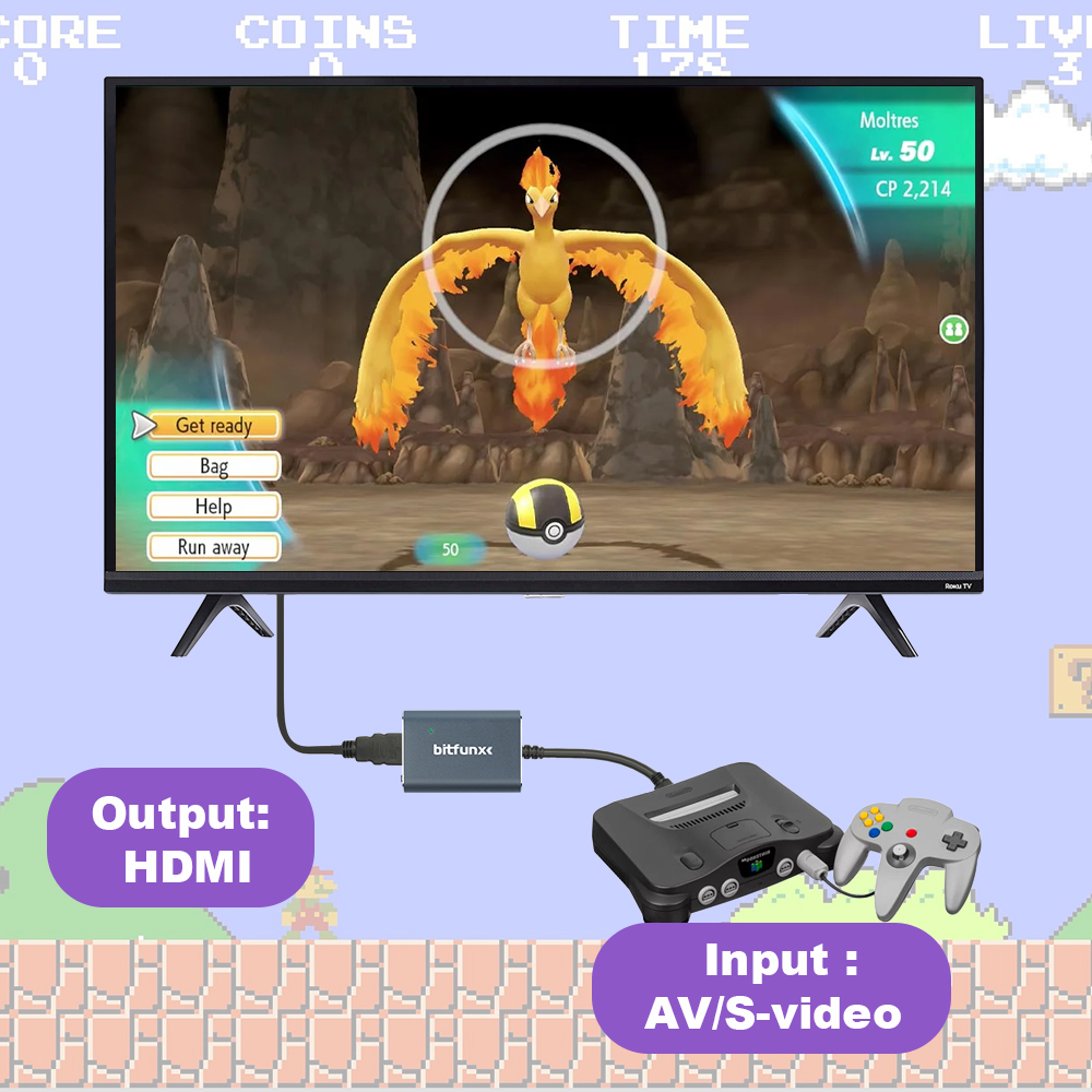 محول فيديو Bitfunx 720P Svideo - مراجعة Retro Gaming Icons وسعره