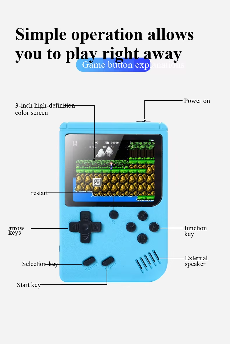 400 لعبة في 1 جهاز ألعاب محمول - مراجعة Retro Gaming Icons وسعره